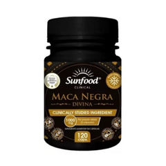 Suplemento Maca Negra Divina 1000mg Sunfood 60 cápsulas