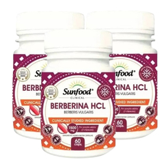 Berberina HCL + Óleo TCM Sunfood - Kit com 3