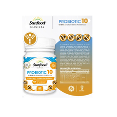 Suplemento Probiotic 10 800mg. Sunfood 60 cápsulas - comprar online