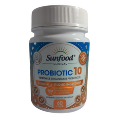 Suplemento Probiotic 10 800mg. Sunfood 60 cápsulas na internet