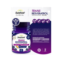 Suplemento Trans Resveratrol 600mg. Sunfood 60 cápsulas - comprar online