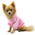 Cachorro vestindo Casaco de Moletom Adidog para pets, modelo fechado com mangas e capuz , com estampa ADIDOG  na cor rosa - produto importado.