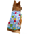 cachorro vestindo roupa para pets casual em malha soft azul com estampa de tema corações