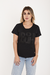 CAMISETA CETIM JACQUARD PRETO