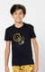 T-SHIRT SLIM KIDS MIX SMILE PRETA