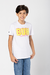 T-SHIRT SLIM KIDS RETA APLIQUE CHENILLE NEON