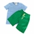 Conjunto camiseta azul bermuda verde oliver