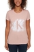 Calvin Klein Camiseta feminina gola redonda com logotipo na internet