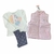 Conjunto Infantil Colete Puffer Camiseta Menina Calvin Klein na internet