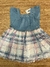 Vestido infantil Calvin Klein lavagem leve denim azul roxo - comprar online