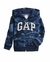 Blusa moletom flanelado Ziper capuz GAP Camuflado Azul