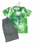 CONJUNTO CAMISETA T-SHIRT BERMUDA DE MOLETOM OLIVER VERDE na internet