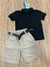 Conjunto Polo Preta e Shorts Alfaiataria com Cinto Meninos Oliver na internet