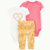 trio conjunto 2 bodys calça Malha Carters Menina