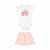 conjunto bebe menina body manga curta e saia glinny - Koltrim Kids