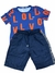 Conjunto camiseta manga curta azul Oliver e Shorts tectel - Koltrim Kids