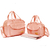 Kit bolsa e Frasqueira Baby Nut Estrelinha Rosa Dourado Azul - Koltrim Kids