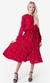 Vestido Tommy Hilfiger Original Midi Vermelho Vinho Bordô - comprar online