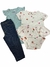 trio conjunto 2 bodys calça Malha Carters Menina