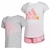 Adidas Conjunto de shorts esportivo para meninas - conjunto de 3 peças, camiseta e shorts - Koltrim Kids