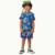 Conjunto camiseta fundo do mar bermuda oliver marinho crab - Koltrim Kids