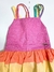 Vestido Infantil Tricoline Com Recortes Coloridos e Alcinha - loja online