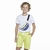 Conjunto Camiseta Branca e Shorts Verde lima Oliver - Koltrim Kids