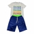 Conjunto Camiseta Oliver e Shorta Tectel Estampa Lettering - Koltrim Kids