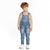 Jardineira Infantil Jeans unissex longa Oliver