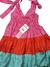 Vestido Infantil em Linho Com Recortes e Bordado Luluzinha