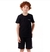 Camiseta T-Shirt Preta Basica de Malha Essentials - Oliver - Koltrim Kids