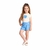 Conjunto Menina Camiseta Cotton e Shorts linho Glinny Azul - loja online