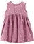 Vestido Bebê Com tapa Fralda Carter's Rosa Solzinho - Koltrim Kids