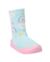 Meia com sola cano alto azul flores feminino Pimpolho - Koltrim Kids