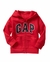 Blusa de Moletom Infantil GAP original Canguru Zíper Vermelha - loja online