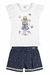 Conjunto Infantil Camiseta e Shorts Azul Meninas - Glinny - loja online