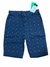 bermuda de sarja estampada azul marinho oliver kids - loja online