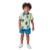 Conjunto Camiseta Verão Furinho Shorts tectel oliver azul