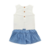 Conjunto Bata Calvin Klein Saia Jeans tapa Fralda - Koltrim Kids