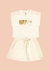 Imagem do Conjunto Infantil Camiseta e Shorts Saia Offwhite - Glinny