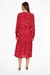 Vestido Tommy Hilfiger Original Midi Vermelho Vinho Bordô - comprar online