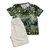 Conjunto camiseta folhagem camuflada bermuda branca oliver - Koltrim Kids