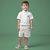 Conjunto Menino Polo Off-white Bermuda Listras Oliver na internet