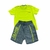 Conjunto Camiseta Verde Lima e Shorts Moletom Cinza Oliver na internet