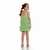 Vestido Infantil Luluzinha Linho Verde Casual Festa Lacinho - Koltrim Kids