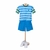 conjunto camiseta algodão shorts sarja Oliver Azul e verde - Koltrim Kids