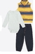 Trio Colete Body Manga Longa Calça Inverno Frio Carters - Koltrim Kids