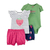 Conjunto roupa verão bebês meninas meninos Carters 4 peças - comprar online