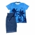 Conjunto camiseta sublimada bermuda moletom oliver azul