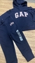 conjunto moletom flanelado canguru capuz GAP azul marinho na internet